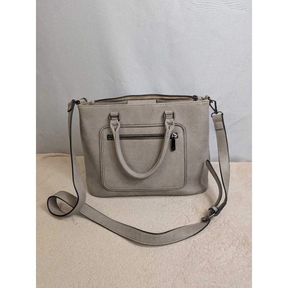 Creme Shoulder Bag Satchel Top Handle Crossbody Adjustable Strap